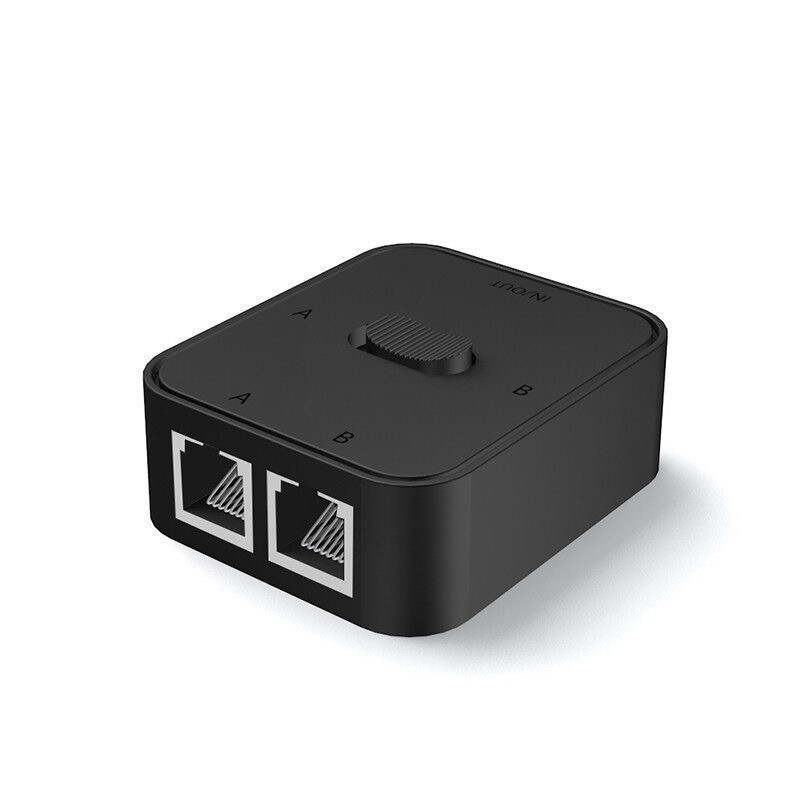  2 Port 1000Mbps Gigabit Network Switch RJ45 Switch Network Splitter Cable Extender Selector Power Free 2 Way adapter Connector