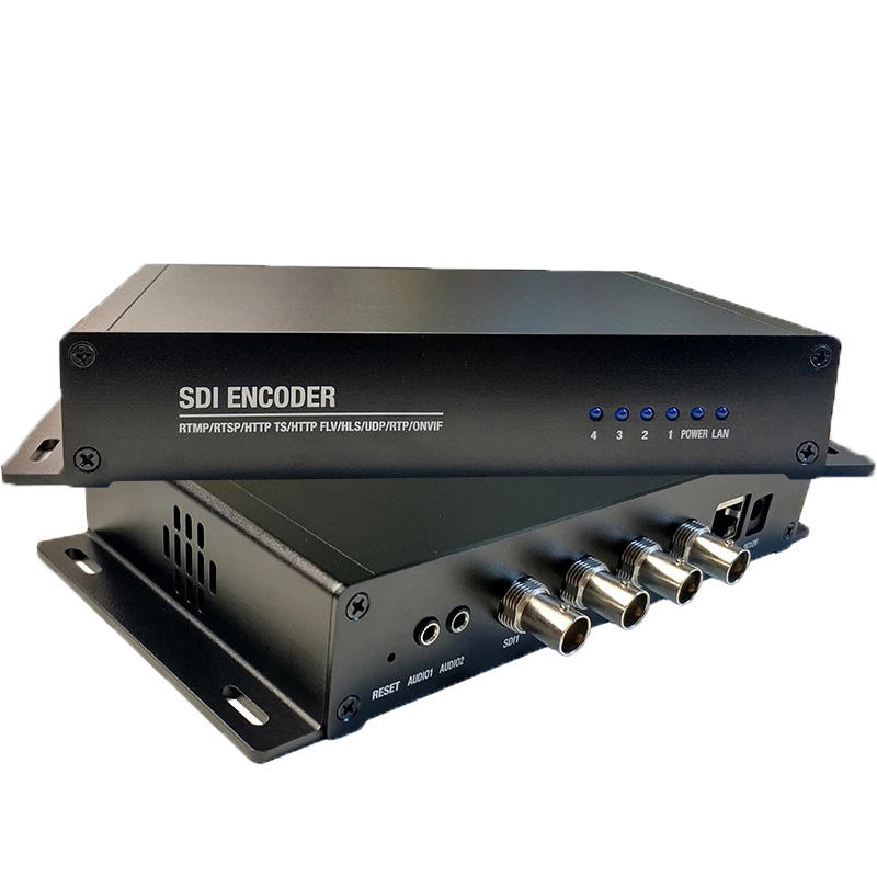 4 Channel 1080p60 SD HD 3G SDI Encoder for Live Streaming IPTV Broadcast